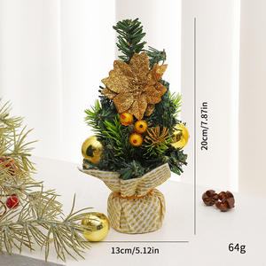 Venta al por mayor de fábrica, Mini árbol de Navidad de 20cm, adornos de escritorio y suministros de decoración de Año Nuevo, adornos navideños en Stock - Product Image 6