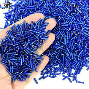 Bolsa a granel de 7MM, cornetas con agujeros redondos, semillas de cristal coloridas, cuentas de tubo de diamantes de imitación para bordado, joyería artesanal DIY opaca - Product Image 4