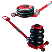 En stock : Cric pneumatique pliant 3T à triple chambre d'air, réglable, avec vessie gonflable, outil de réparation automobile