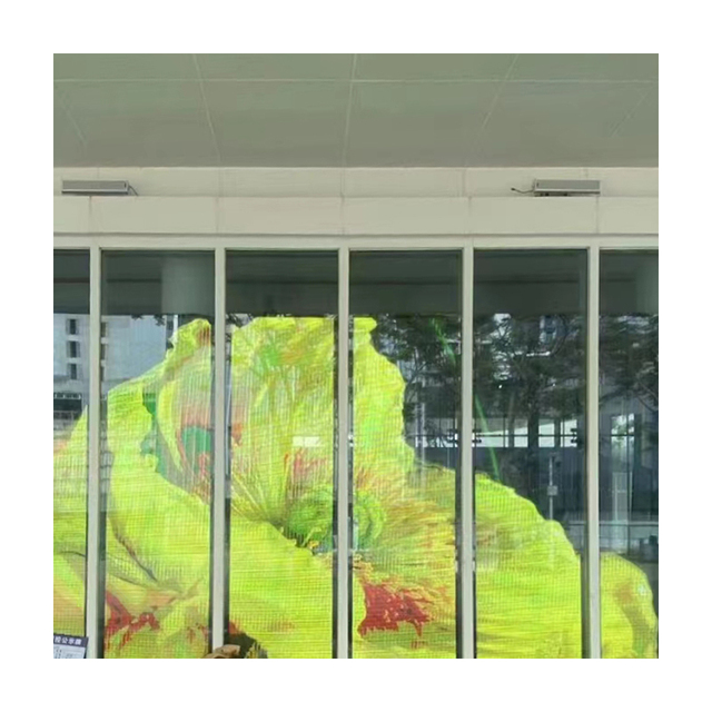 Outdoor Transparent Led Window Flexible Led Display Supermarket Glass Advertising Screen Video Wall