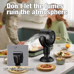 Ventilateur d'extraction 2 vitesses avec filtre amovible et lavable, hotte de cuisine portable sans fil pour bureau, barbecue intérieur, fondue, <span class=keywords><strong>camping</strong></span>, maison - Product Image 3