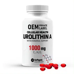 OEM Eigenmarke Anti-Aging 500 mg Urolithin-Pulver Kapseln 98% Reines Urolithin A Weichgel-Kapseln Nahrungsergänzungsmittel
