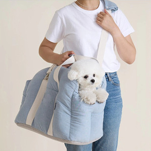 Small Dog Carrier <b>Backpack</b> Solid Color Polyester Pet Travel Bag For Dogs <b>Cats</b> Crossbody Shoulder Bag 45x26x33cm - Product Image 2