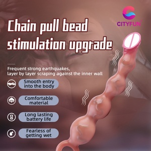 Juguete Sexual con Diseño Único, Tapón Anal con Cuentas Vibratorias, Dildo Anal de Silicona para Mujeres y Hombres - Product Image 3