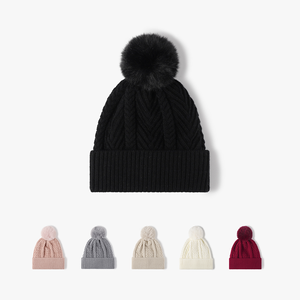 Wholesale Custom Acrylic <strong>Pom</strong> <strong>Pom</strong> <strong>Beanie</strong> With High Quality Jacquard Unisex Winter Thermal Warm Thick Knit Custom <strong>Beanies</strong> - Product Image 2