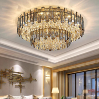 Lustre en cristal nordique pour salon, décoration moderne de luxe, lampe de plafond intérieure