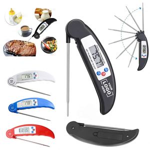 Custom Logo Foldable Digital Probe Food <b>Thermometer</b> with LCD Display Chef Digital BBQ <b>Thermometer</b> <b>Electronic</b> Meat <b>Thermometer</b> - Product Image 1
