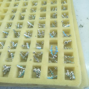 ต่างหูเงินแท้ 925 ประดับโอปอลสีฟ้าไฟ ต่างหูแบบหนีบ - Product Image 4