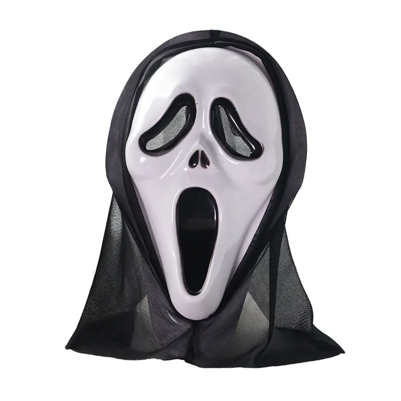 Halloween horror scary mask with headscarf cosplay masks funny face Scream mask