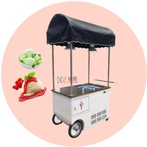 2025 108L DC 12v Solar Powered Ice Cream Cart With <b>Freezer</b> Fridge Refrigerator Tricycle Bike - Product Image 5