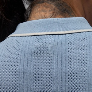 Wholesale High Quality Printed Breathable Quick Dry Knitted <b>T</b>-<b>shirt</b> Men Summer Thin Blank Fashionable Trend Stand <b>Collar</b> <b>T</b>-<b>shirt</b> - Product Image 5