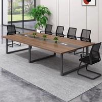 Table de conférence moderne multifonctionnelle en bois pour 10 personnes, 4m 5m, directement de l'usine, pour usage commercial et bureautique