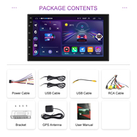 A100 2 Din 7 ''2 + 64G Android Autoradio sans fil HiFi GPS WIFI BT DSP RDS Intelligent Voice Split Screen Stereo