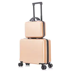 18 bagages sous le siège et 14 boîtes de toilette personnalisées légères et colorées Serrures de valise Coque rigide Ensemble de 2 pièces