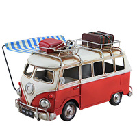 Modelo Clásico Ecológico de Camper Van VW de Hierro, Decoración Retro Art Deco para Techo, Mesa, Sala de Estar, Hogar, Atrezzo para Estudio Fotográfico