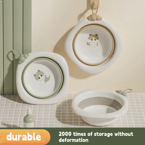 Secchio per lavabo con fondo pieghevole per neonato e Design pieghevole in plastica - Product Image 3