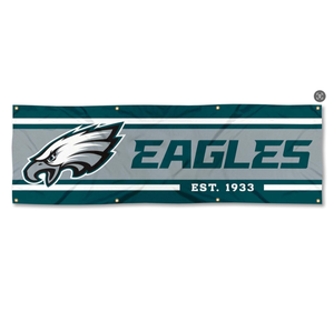 Drapeau de haute qualité personnalisé 2x8 Ft Philadelphia Eagles avec bannière à œillets en laiton pour chambre extérieure Man Cave - Product Image 1