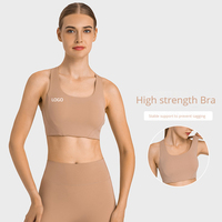 Haute élastique SS Nouveau soutien-gorge de sport fendu en trois dimensions sensation nue soutien-gorge de sous-vêtements de sport antichoc à haute résistance