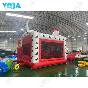 Château <span class=keywords><strong>gonflable</strong></span> commercial extérieur en PVC pour enfants, motif <span class=keywords><strong>vache</strong></span> de ferme amusant, idéal pour les fêtes - Product Image 2