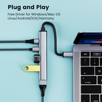 Hub USB 5 en 1 Type C vers PD, transfert de données, adaptateur Hub USB 3.0 pour tablette, Station d'accueil, commutateur