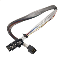 Cable Mini SAS SFF-8643 a 4 Puertos SFF-8482 con Conector Molex de 4 Pines, Blindaje Trenzado y Cubierta de PVC para Disco Duro de Computadora
