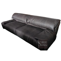Ensemble canapé rétro personnalisé en cuir véritable grain nuage de dessus de canapé de salon villa meubles de maison canapé vintage en cuir véritable