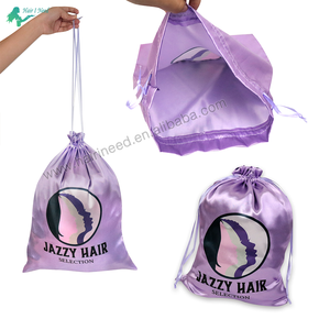 ถุงผ้าซาตินแบบมีเชือ<span class=keywords><strong>ก</strong></span>ผู<span class=keywords><strong>ก</strong></span>สำหรับเก็บผมต่อ ถุงใส่ผม<span class=keywords><strong>วิก</strong></span> ถุงซาตินสำหรับมัดผม - Product Image 4