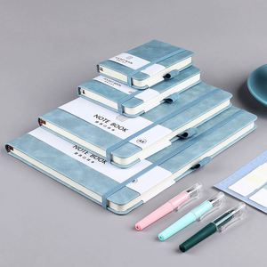 Classic Mini Pocket <b>A7</b> Leather Hardcover Thermal Binding <b>Notebook</b> 100 Sheets Custom Logo Diary Journal Gift Premium Quality - Product Image 3