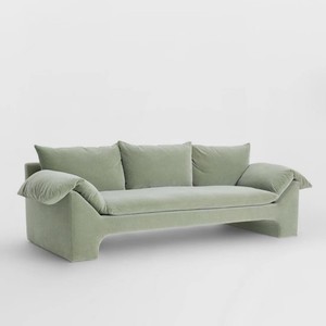 Batch Modern Designs Value City Furniture Green Velvet Fabric Double Seat Sofa For Home Living Room