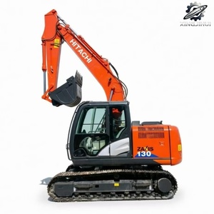 Excavadora de cadenas Hitachi ZX130 usada, 13 toneladas, cucharón de 0.52m³, marca original japonesa, excavadora de construcción mediana, pocas horas de uso, certificación CE - Product Image 1