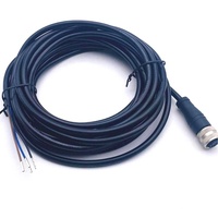 Produsen Dongguan, Konektor Kustom M12A4P 2464 # 22AWG 4-Core Industri Otomotif Elektronik Mobil PVC Tembaga