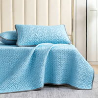 Ensemble de matelas rafraîchissant en latex Mica Ice Silk 8 mm, 3 pièces respirantes et douces pour l'été avec 2 taies d'oreiller, taille personnalisée en gros