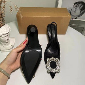 2025 été bouche peu profonde eau diamant <span class=keywords><strong>soleil</strong></span> boucle ronde rosée talon Muller chaussures femmes pointu mode talons hauts - Product Image 6