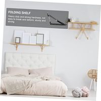 Promotion des ventes Étagères de rangement murales Support de cloison en fer noir Supports d'étagère pliants peu encombrants Support de table