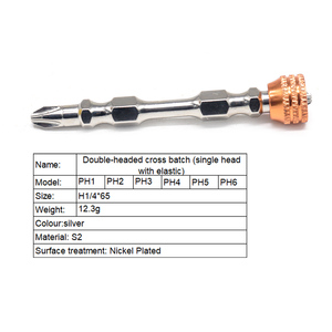 Set di 10 Punte per Cacciavite a Doppia Estremità Phillips da 65mm con Anello di Bloccaggio Anti-Caduta e Attacco Esagonale per <span class=keywords><strong>Avvitatore</strong></span> a Impatto in Scatola di Plastica - Product Image 2