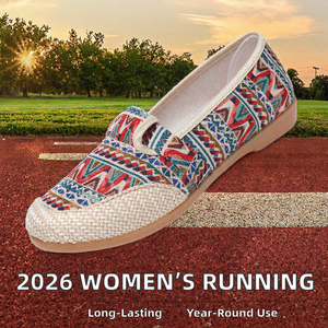 Chaussures de marche décontractées pour femmes, mocassins à enfiler, semelle plate, bout rond, pour un usage quotidien - Product Image 2