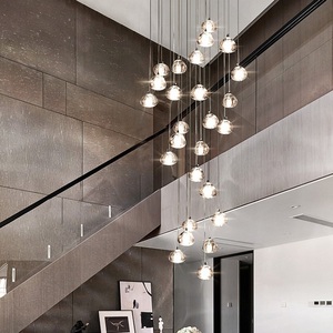 <span class=keywords><strong>Suspension</strong></span> moderne à 7 lumières en cristal clair <span class=keywords><strong>pour</strong></span> escalier Duplex à LED <span class=keywords><strong>Suspension</strong></span> en verre <span class=keywords><strong>Plafonnier</strong></span> <span class=keywords><strong>pour</strong></span> usage domestique - Product Image 5