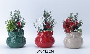 Vente <span class=keywords><strong>en</strong></span> gros de grands pots <span class=keywords><strong>en</strong></span> céramique émaillée personnalisés avec jardinière artificielle Décoration de pépinière couvre pots de fleurs - Product Image 2