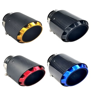 Ống pô xe hơi kiểu AK phổ thông làm bằng sợi carbon, ống thép không gỉ màu sắc, đầu ống pô giảm thanh tự động - Product Image 3