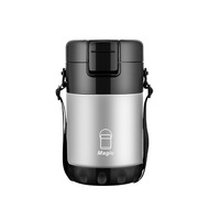 Pot sous vide isolé en acier inoxydable 304 de grande capacité Boîte à lunch portable à quatre couches pour étudiants avec couvercle en plastique
