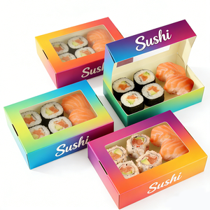 Caja <span class=keywords><strong>de</strong></span> Cartón Biodegradable con Diseño Personalizado para Sushi, Pastel, Palomitas <span class=keywords><strong>de</strong></span> Maíz, Pollo, Galletas, Contenedor para Llevar Comida <span class=keywords><strong>a</strong></span> <span class=keywords><strong>Domicilio</strong></span> - Product Image 2