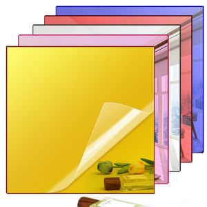 Tấm nhựa acrylic gương màu đơn sắc, tấm gương nhựa 2.8mm, màu vàng bạc, phản chiếu tốt, cắt laser theo kích thước tùy chỉnh - Product Image 6