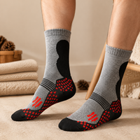 Chaussettes OEM personnalisées en laine mérinos de haute qualité pour femmes et hommes, jetables, rembourrées, super chaudes, pour la randonnée et le sport, avec logo sous le pied