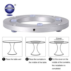 Plaque pivotante en aluminium avec roulement à billes, plaque de Restaurant ronde - Product Image 5