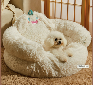 Canapé-lit pour chien moderne à succès, accessoires chauds, pour grands chiens, lavable, en <span class=keywords><strong>peluche</strong></span>, tapis de niche, pour chiots moyens, motif uni, écologique - Product Image 6