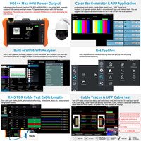 Testeur de caméra CCTV Rsrteng H12-ADHS, moniteur pour caméras IP 8K, CVI 4K, TVI, AHD, SDI, SFP, outils réseau WiFi, traceur de câbles