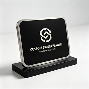 Adorno Metálico para Escritorio de Celebración Anual de la Empresa, Letrero en Relieve 3D de Aluminio Sólido CNC, Acabado Anodizado Personalizado - Product Image 4