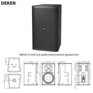 DEKEN CLUB XR12B Factory Supply Professional Audio Equipment 300W 12" Rear Lead Sound Box Entertainment Speaker For Stage/Party