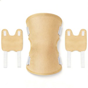 2 pièces de compresses pour genoux à l'huile de ricin, en coton biologique, personnalisables, avec sangle élastique - Product Image 2