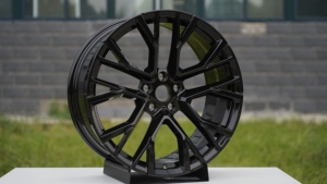 Nouvelles jantes en alliage forgé haute performance 18-22 pouces 30 mm pour voitures de sport et <span class=keywords><strong>SUV</strong></span>, ajustement personnalisé, configuration décalée, finition noir brillant - Product Image 4
